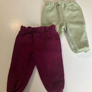 Okie Dokie Kids' Joggers in Purple and Mint